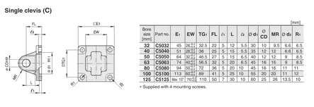 BAKRE SVÄNGFÄSTE - Pneumatiktillbehör - 52490 - 2