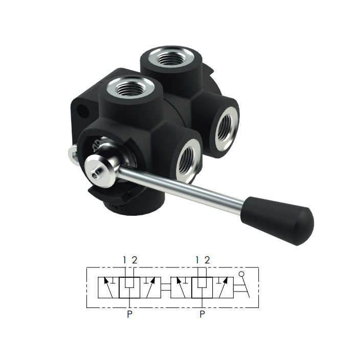 6-VÄGSVENTIL R1/2 - 6/2 ventiler - 87840 - 1