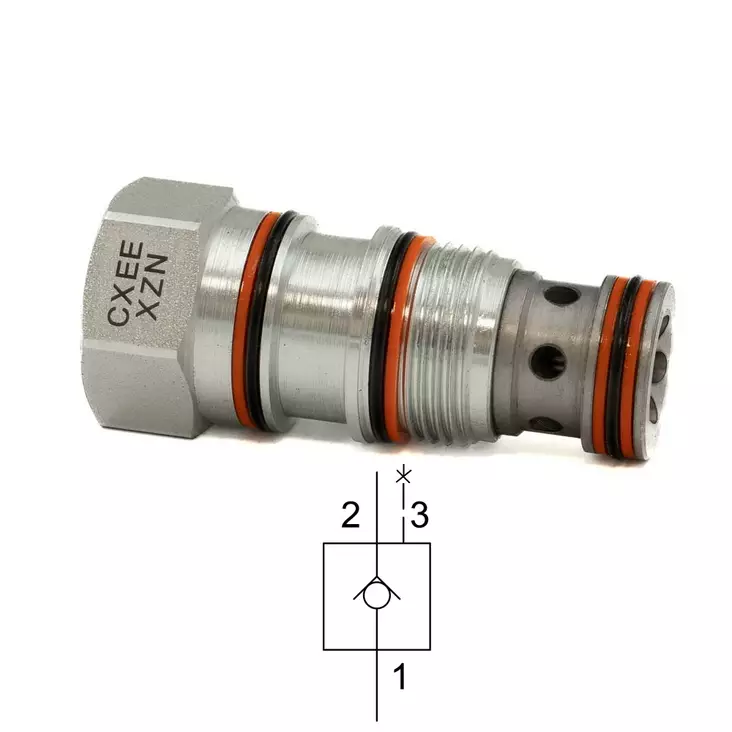 VASTAVENTTIILI 120 L/MIN 0,07 BAR T-2A - Vasta-ja lukkoventtiilipatruunat - 53650 - 1