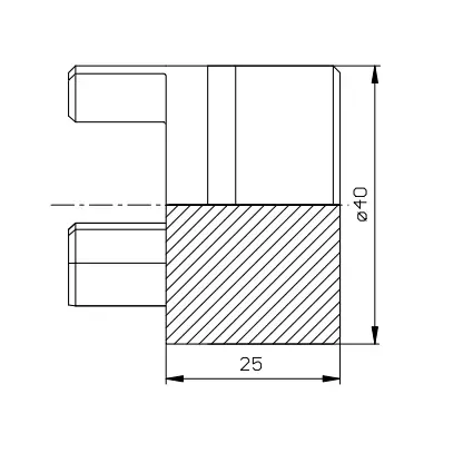 KYTKINPUOLISKO 40mm PORAAMATON PAKSU - Rotex välikytkimet - 44941 - 2
