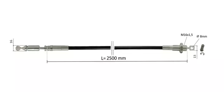 NF KABEL L=2500 - Vajerstyrningar - 76481 - 1