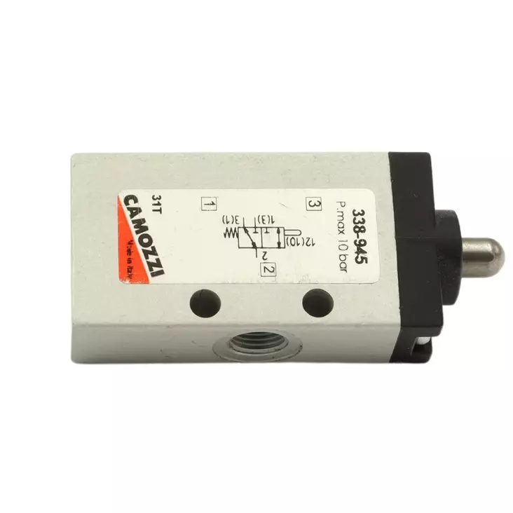 TRYCKLUFTSVENTIL 3/2 NC KNÄPPA/FJÄDE 1/8" - 3/2 Ventiler - 57441 - 1