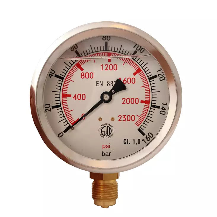 TRYCKMÄTARE VÄTSKEDÄMPADE 100MM 1/2" - Manometrar - 87271 - 1