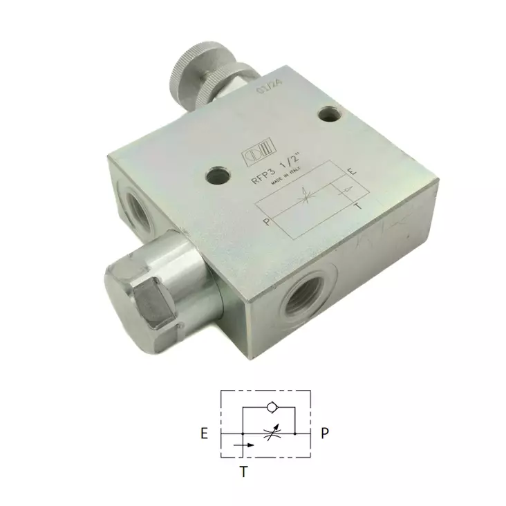 FLÖDESREG. VENTIL 3-TIE R1/2 - Flödesregleringsventiler - 83401 - 1