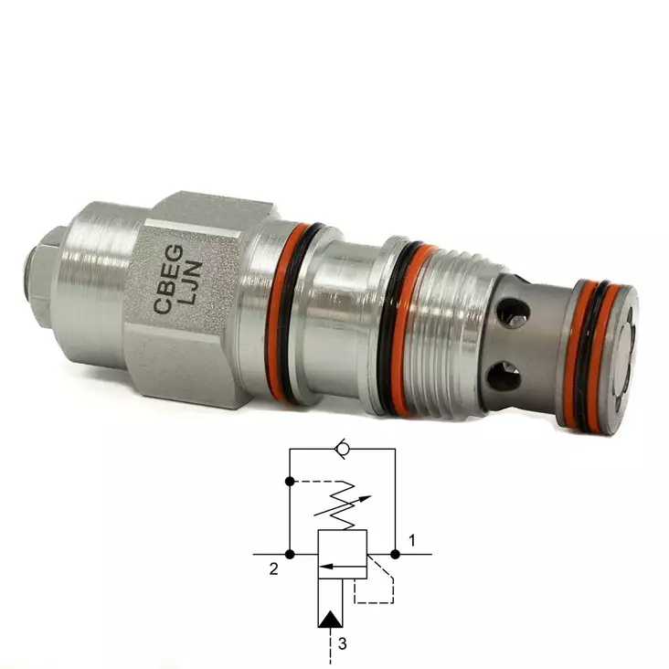 COUNTERBALANCE VALVE T-2A 140-350 BAR 4.5:1 - Counterbalance Cartridges - 64452 - 1