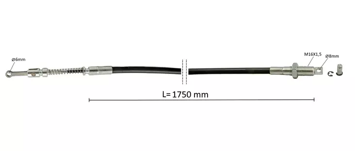 NF KABEL L=1750 - Vajerstyrningar - 75642 - 1