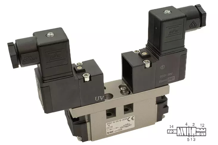 TRYCKLUFTSVENTIL 5/2 SOL/SOL - 5/2 Ventiler - 50742 - 1