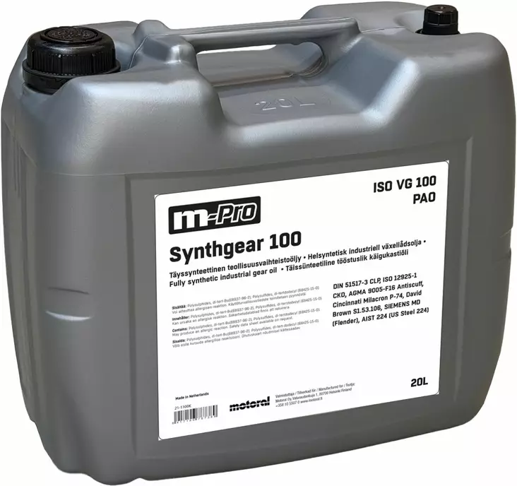 HELT SYNTETISK INDUSTRIVÄXELLÅDSOLJA 100 20L - Transmissionsoljor - 102302 - 1