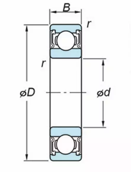 BEARING 63008 2RS - Ball Bearings - 55853 - 2