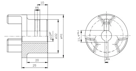 KOPPLINGSHALVA 10 MM - Rotex axelkopplingar - 47923 - 2