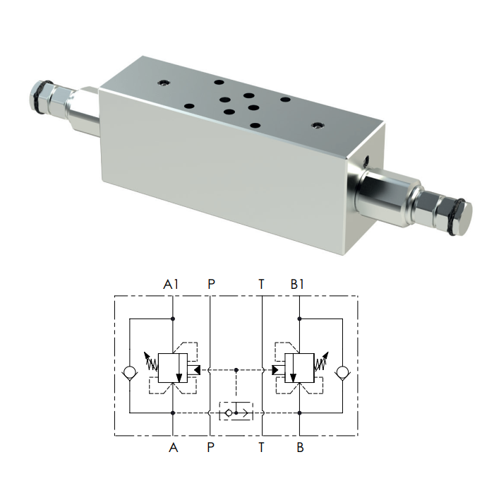 KAKSOISKUORMANLASKU CETOP 3 / NS6 - Väliasenteiset kuormanlaskuventtiilit - 88913 - 1