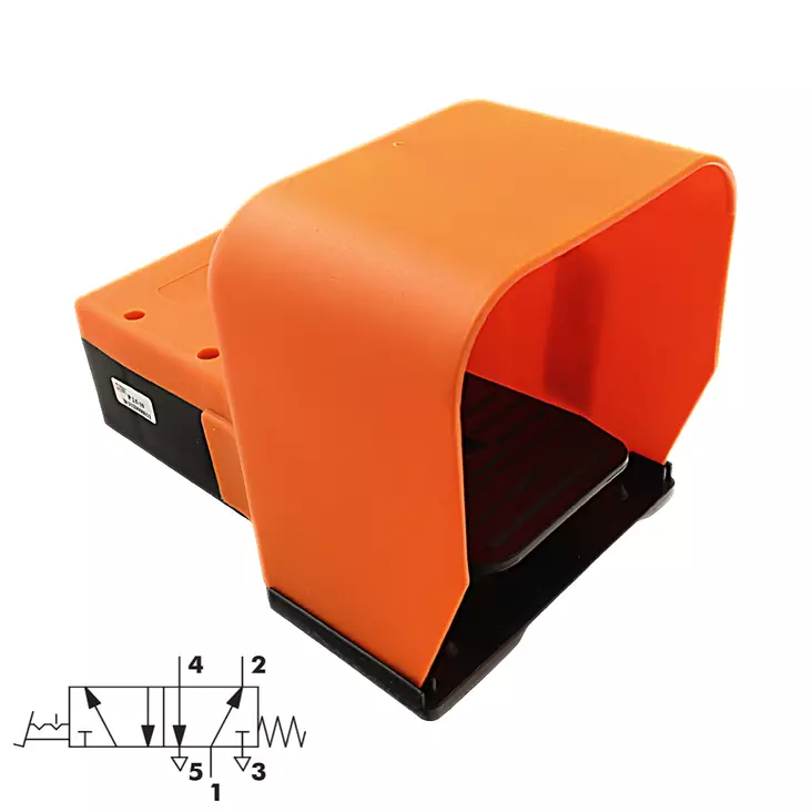 PEDALVENTIL MED LÅS 5/2 R1/4 - 5/2 Ventiler - 74433 - 1