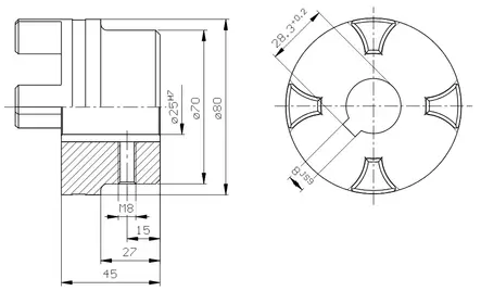 KOPPLINGSHALVA 25 MM - Rotex axelkopplingar - 55964 - 2