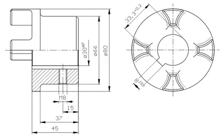KOPPLINGSHALVA 30 MM - Rotex axelkopplingar - 51054 - 2