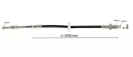 NF OHJAUSKAAPELI L=2500 - Valve Control Cables - 75664 - 1