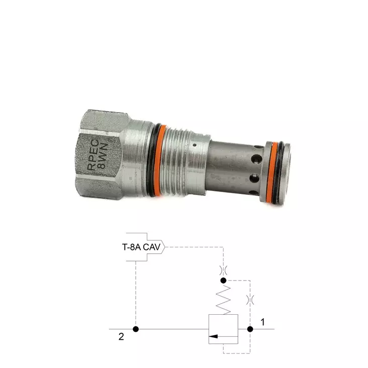 TRYCKBEGRÄNSNINGSVENTIL 7-350 BAR T-10A - Tryckbegränsningspatroner - 62674 - 1