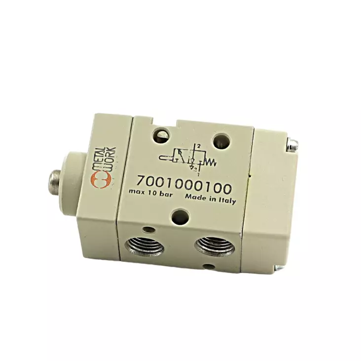 PNEUMATIC VALVE 3/2 NC PUSH-ROD/SPRING 1/8" - 3/2 Valves - 53304 - 1