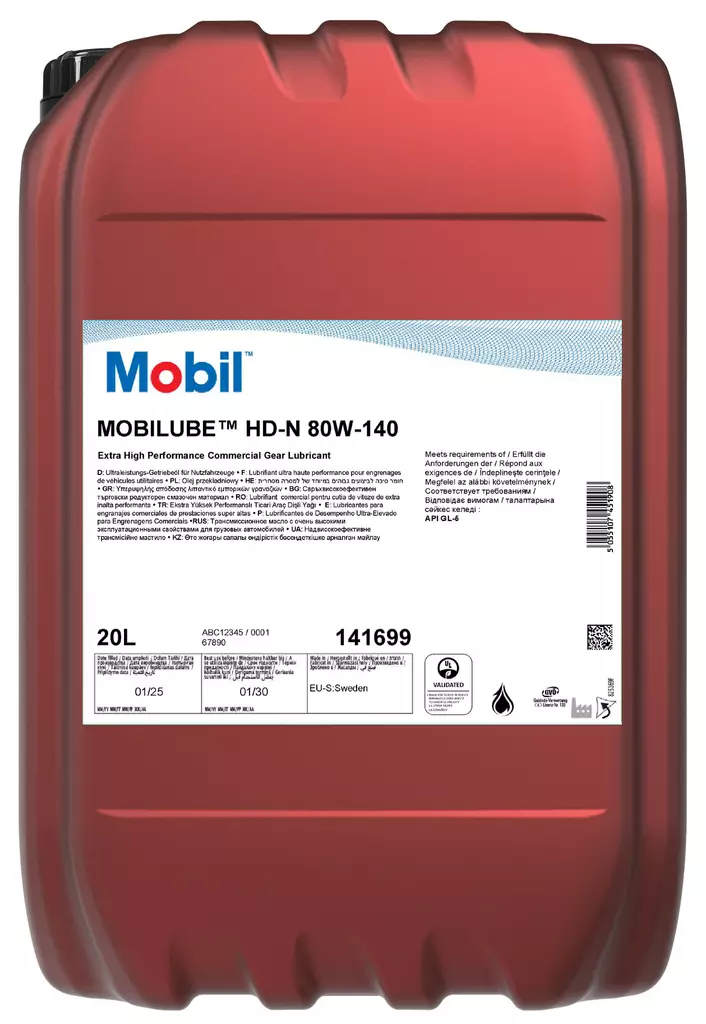 MOBILUBE HEAVY DUTY TRANSMISSION OIL 20L 141699 - Transmission Oils - 100644 - 1