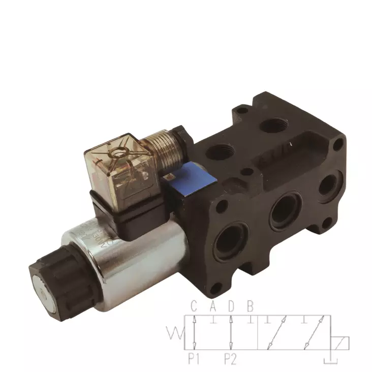 6-VÄGSVENTIL R1/2" 24VDC - 6/2 ventiler - 74394 - 1