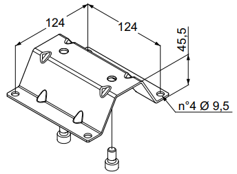 MOUNTING FOOT, H=46MM - Mini Powerpack Parts - 56285 - 2