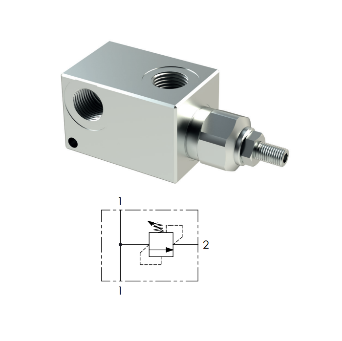 PAINEENRAJOITUSVENTTIILI 40L, 1/2" 70-350BAR - Paineenrajoitusventtiilit - 87505 - 1