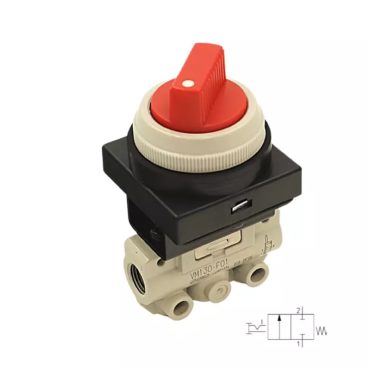 MEKANISK MANUELL VENTIL 2/2 NC G1/8" - 2/2 Ventiler - 55615 - 1