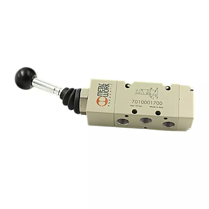 MANUAL AIR VALVE 5/2 LEVER 180*/ LOCK 1/8" - 5/2 Valves - 47427 - 1