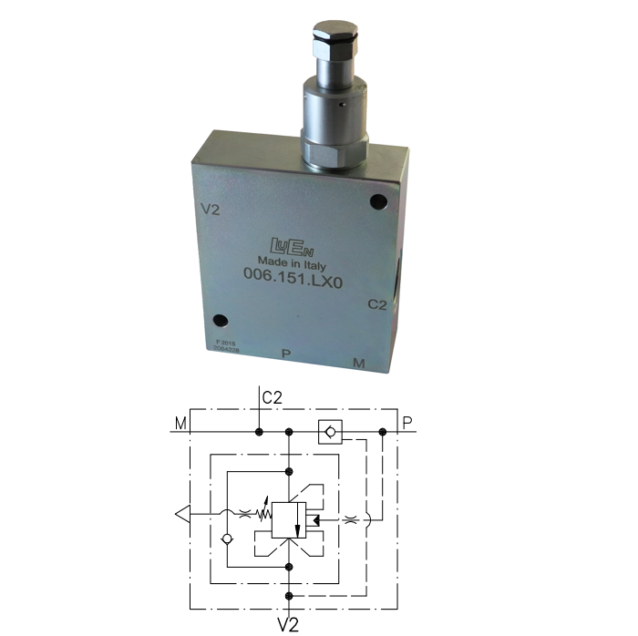 SINGLE COUNTERBALANCE VALVE WITH REGENERATIVE FUNCTION R3/4 - Fast Approach Valves - 60497 - 1