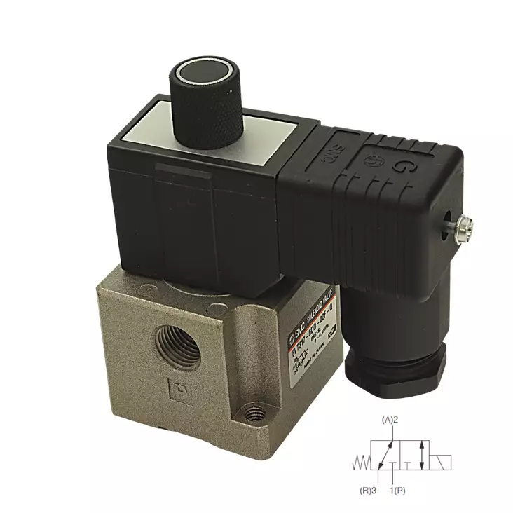 TRYCKLUFTSVENTIL 3/2 NC SOL/SPRING - 3/2 Ventiler - 63987 - 1