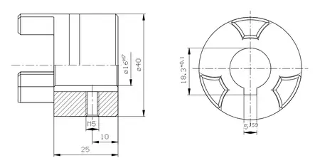 KOPPLINGSHALVA 16 MM - Rotex axelkopplingar - 59698 - 2