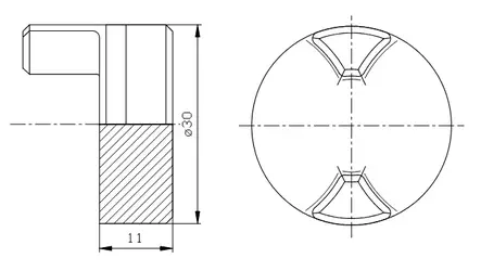 KYTKINPUOLISKO 30mm PORAAMATON - Rotex välikytkimet - 52098 - 2