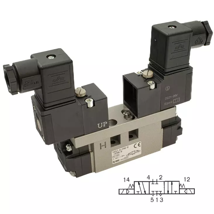 PAINEILMAVENTTIILI 5/3 SÄHKÖ/SÄHKÖ CC - 5/3 Venttiilit - 55988 - 1