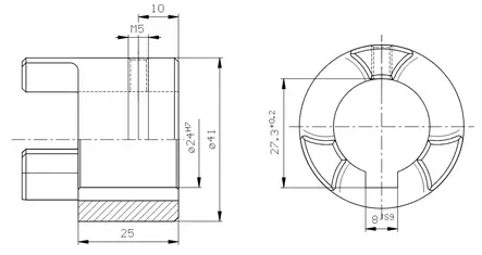 CLUTCH HALF 24 MM 1,1-1,5 KW THICK - Rotex Couplings - 47919 - 2