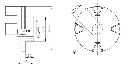 KOPPLINGSHALVA CASAPPA KON 1:8 - Rotex axelkopplingar - 50179 - 2