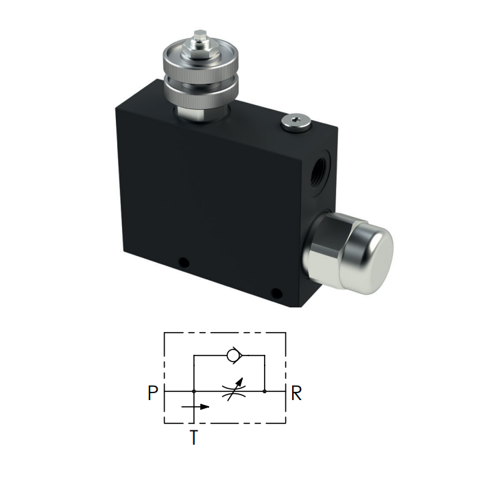 FLÖDESREG. VENTIL 3-TIE R3/8 - Flödesregleringsventiler - 87509 - 1