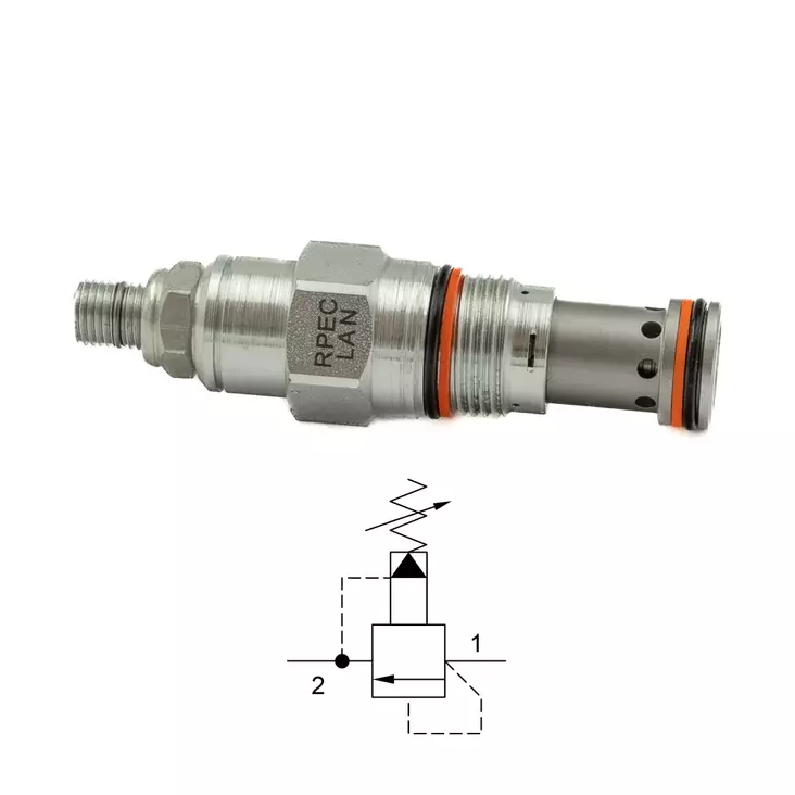TRYCKBEGRÄNSNINGSVENTIL 7-210 BAR T-10A - Tryckbegränsningspatroner - 56579 - 1