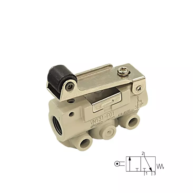 MEKANISK MANUELL VENTIL 3/2 NC G1/8" - 3/2 Ventiler - 50759 - 1